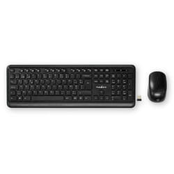 Nedis KBMCW100BKBE clavier Souris incluse RF sans fil AZERTY Belge Noir