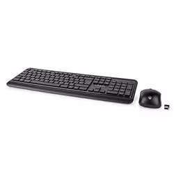Nedis KBMCW100BKBE clavier Souris incluse RF sans fil AZERTY Belge Noir