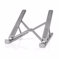 Nedis NBSTND100SI, Supports de Laptop, Aluminium, Aluminium, 12,7 cm (5"), 43,2 cm (17"), 5000 kg