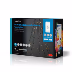 Nedis SmartLife Dekorative LED| Wi-Fi| Warm bis kühlen weiß| 200 LED's| 10 x 2 m| Guirlande lumineuse décorative Noir 200 lampe(s) 4,3 W G