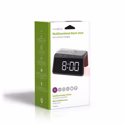Nedis WCACQ30BK réveille-matin Réveil numérique Noir - Vue supplémentaire 11