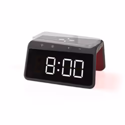 Nedis WCACQ30BK réveille-matin Réveil numérique Noir - Vue supplémentaire 5