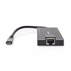 Nedis USB-Adapter | USB 3.2 Gen 1 | USB-C™ Female | HDMI™ Output / RJ45 Female / SD / 2x USB-C™ / 3,5 mm Female / 3x USB-A Female | 5 Gbps | 0.20 m | Rond | Verguld | PVC | Antraciet | Doos