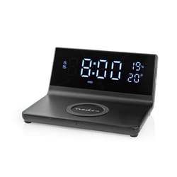 Nedis WCACQ20BK réveille-matin Réveil numérique Noir