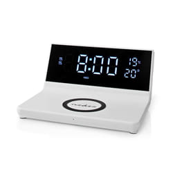 Nedis WCACQ20WT réveille-matin Réveil numérique Blanc