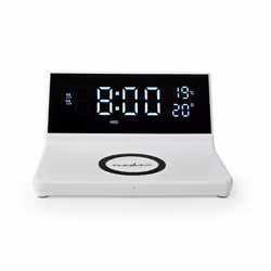 Nedis WCACQ20WT réveille-matin Réveil numérique Blanc