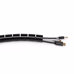 Nedis CMSW2832BK200 chemin de câble Support de câbles courbes Noir