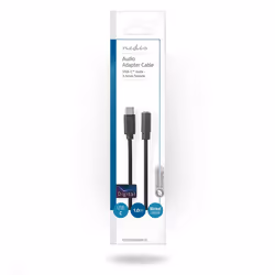Nedis CCGP65960BK10 câble de téléphone portable Noir 1 m USB C 3,5mm