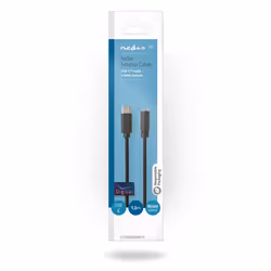 Nedis CCGB65960BK10 câble de téléphone portable Noir 1 m USB C 3,5mm