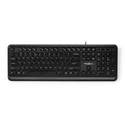 Nedis KBMU200BKUS clavier USB QWERTY US International Noir