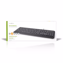 Nedis KBMU200BKUS clavier USB QWERTY US International Noir - Vue supplémentaire 4