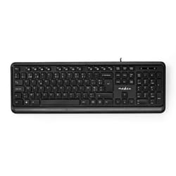 Nedis KBMU200BKBE clavier USB AZERTY Belge Noir