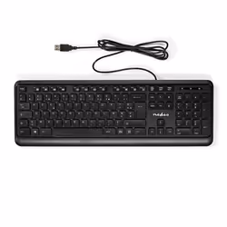 Nedis KBMU200BKFR clavier USB AZERTY Français Noir - Vue supplémentaire 8