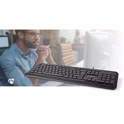 Nedis KBMU200BKFR clavier USB AZERTY Français Noir - Vue supplémentaire 9