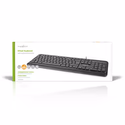Nedis KBMU200BKND clavier USB QWERTY Nordique Noir - Vue supplémentaire 5