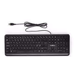 Nedis KBMU200BKND clavier USB QWERTY Nordique Noir - Vue supplémentaire 8