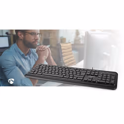 Nedis KBMU200BKND clavier USB QWERTY Nordique Noir - Vue supplémentaire 9