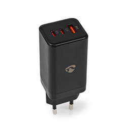 Nedis Universal GaN Wall Charger Ordinateur portable, Smartphone, Tablette Noir Secteur Charge rapide Intérieure
