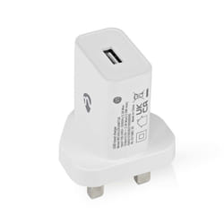 Nedis WCHAU242AWTUK chargeur d'appareils mobiles Smartphone, Tablette Blanc Secteur Intérieure