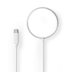 Nedis Wireless Smartphone Aluminium, Blanc USB Recharge sans fil Intérieure