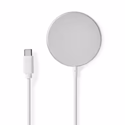 Nedis Wireless Smartphone Aluminium, Blanc USB Recharge sans fil Intérieure