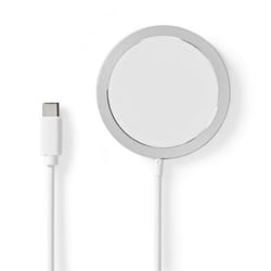Nedis Wireless Smartphone Aluminium, Blanc USB Recharge sans fil Intérieure