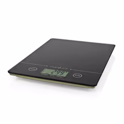 Nedis KASC620BK, Balance de ménage électronique, 5 kg, 1 g, Noir, Verre, Plastique, Comptoir