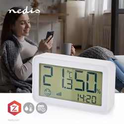 Nedis ZBSC30WT station météo numérique Blanc LCD Batterie