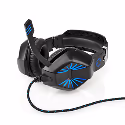 Nedis GHST250BK, Avec fil, Jouer, 20 - 20000 Hz, 341 g, Casque, Noir