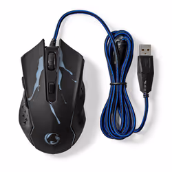 Nedis GMWD210BK souris Droitier USB Type-A Optique 3600 DPI