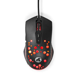 Nedis GMWD410BK souris Droitier USB Type-A Optique 7200 DPI