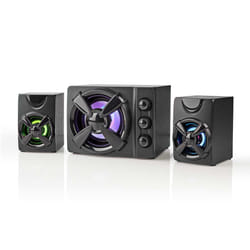 Nedis GSPR31021BK haut-parleur 2-voies Noir Avec fil 11 W