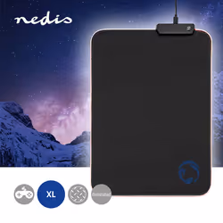 Nedis GMPDL110BK tapis de souris Tapis de souris de jeu Noir