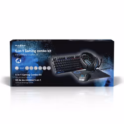Nedis Gaming Combo Kit clavier Souris incluse USB QWERTY US International Noir - Vue supplémentaire 11