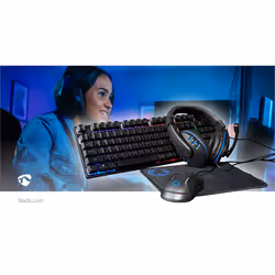 Nedis Gaming Combo Kit clavier Souris incluse USB QWERTY US International Noir - Vue supplémentaire 14