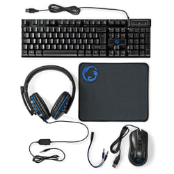 Nedis Gaming Combo Kit clavier Souris incluse USB QWERTY Nordique Noir