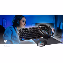 Nedis Gaming Combo Kit clavier Souris incluse USB QWERTY Nordique Noir - Vue supplémentaire 12