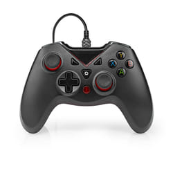 Nedis GGPD110BK accessoire de jeux vidéo Noir USB Manette de jeu Numérique PC