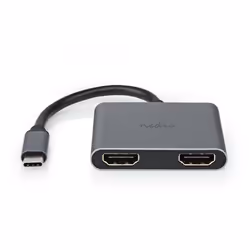 Nedis CCGB64670BK01, 3840 x 2160 pixels, 3840 x 2160, 1080p, Noir, Aluminium, Polyvinyl chloride (PVC), Round cable