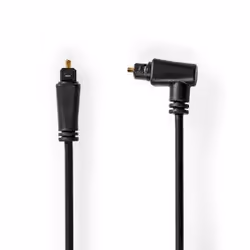 Nedis CAGP25200BK20, TOSLINK, Mâle, TOSLINK, Mâle, 2 m, Noir