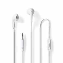 Nedis HPWD2021WT, Avec fil, Appels/Musique, 20 - 20000 Hz, 16 g, Casque, Blanc