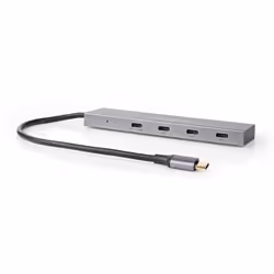 Nedis UHUBU3470AT, USB 3.2 Gen 2 (3.1 Gen 2) Type-C, USB 3.2 Gen 2 (3.1 Gen 2) Type-C, 10000 Mbit/s, Anthracite, Aluminium, U ...