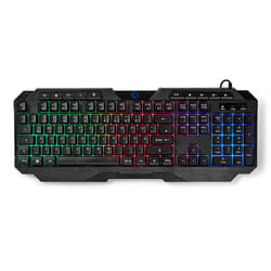 Nedis GKBD110BKDE clavier USB QWERTZ Allemand Noir