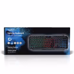 Nedis GKBD110BKFR clavier USB AZERTY Français Noir - Vue supplémentaire 9