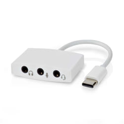 Nedis CCGB65900WT01 hub & concentrateur USB 2.0 Type-C Blanc