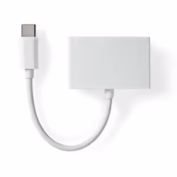 Nedis CCGB65900WT01 hub & concentrateur USB 2.0 Type-C Blanc