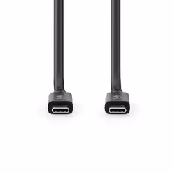 Nedis CCGP66020BK20, 2 m, USB C, USB C, USB4 Gen 3x2, 20000 Mbit/s, Noir