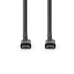 Nedis CCGP66020BK20 câble USB 2 m USB4 Gen 3x2 USB C Noir
