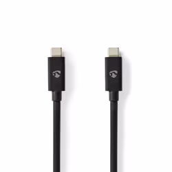 Nedis CCGP66020BK20 câble USB 2 m USB4 Gen 3x2 USB C Noir