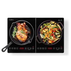 Nedis KAIP124CBK2 plaque Noir Comptoir 56 cm Plaque avec zone à induction 2 zone(s)
